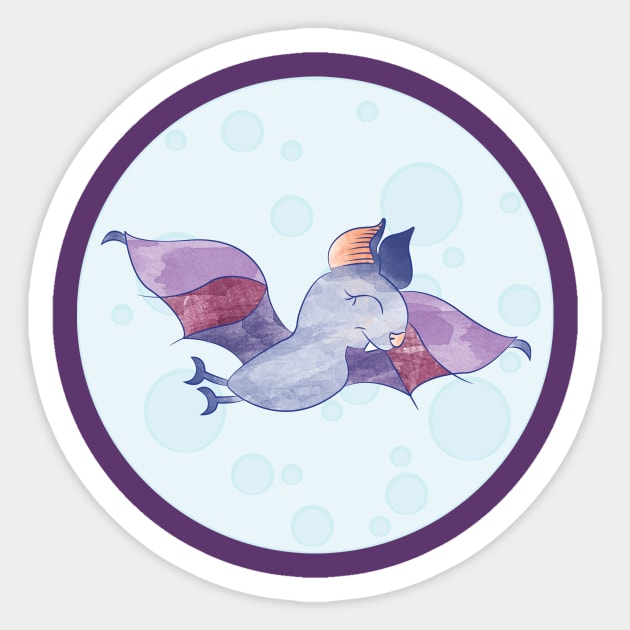 Flying Bat, Super Spoopy Sticker by jubilli